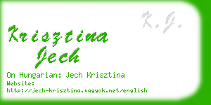 krisztina jech business card